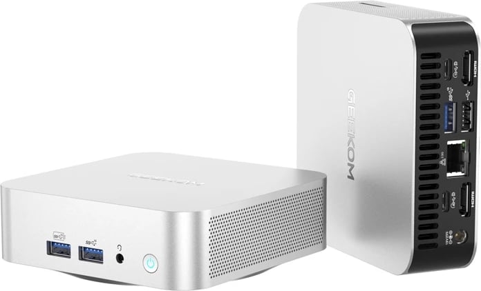 Kasë GEEKOM A6, Ryzen 7 6800H, 32GB RAM, 1TB SSD, Windows 11 Pro, Argjend