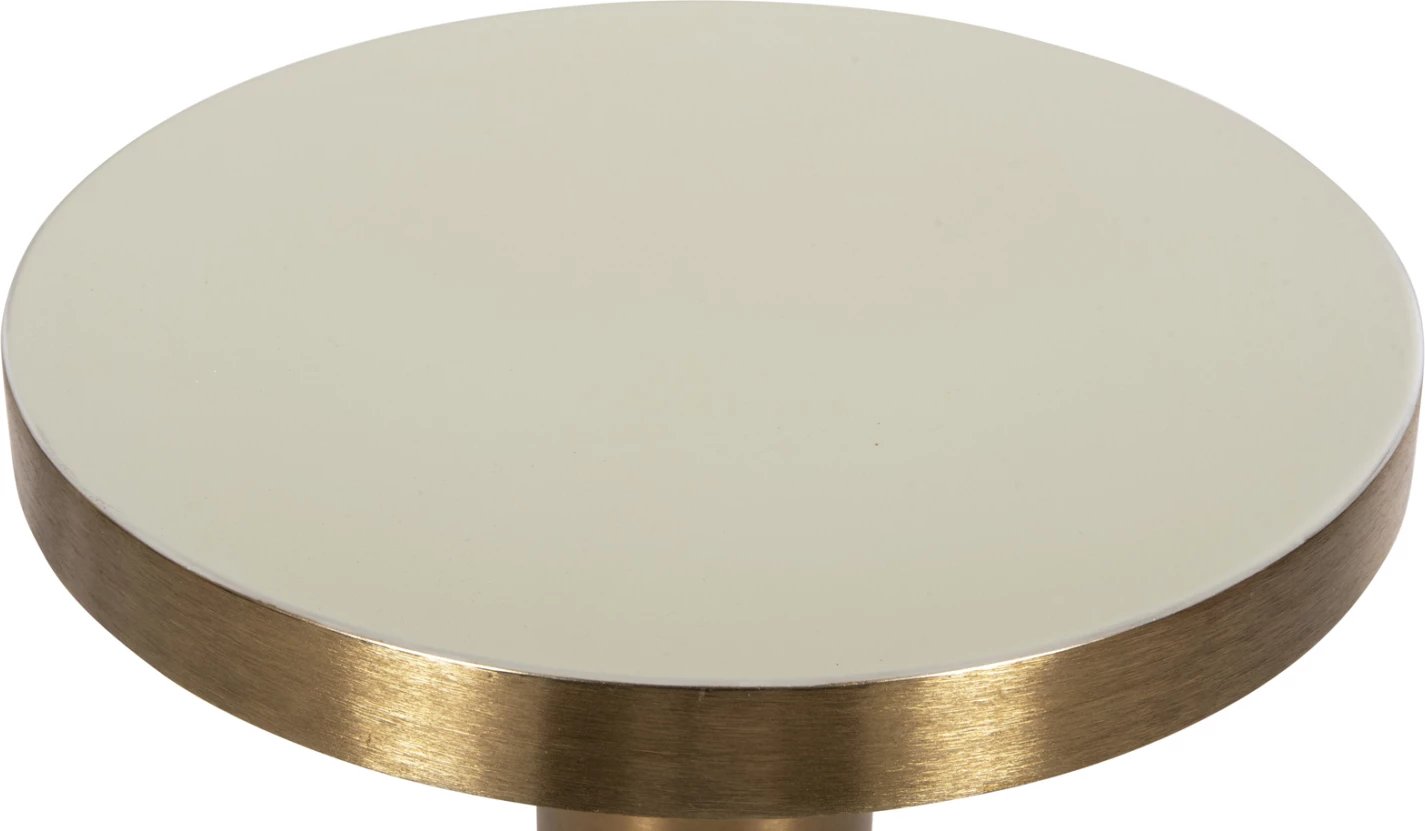 Tavolinë anësore ERODE FH4243.07 metalike në krem-ari Φ40,5x48Hcm