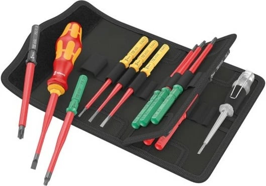 Set veglash Wera 05006608001, 16 copa, kasë tekstili, i zi