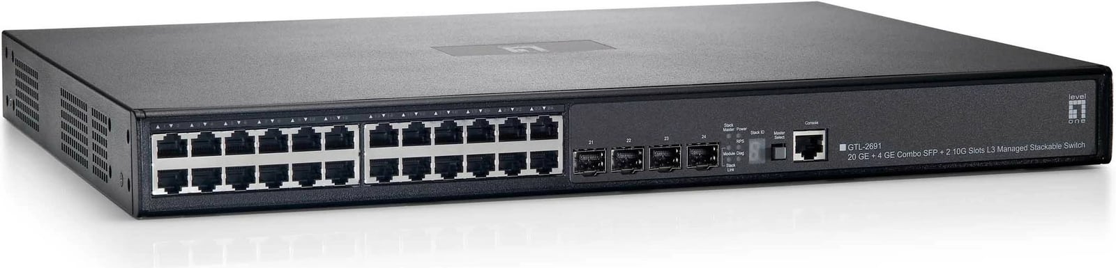Switch LevelOne GEL-2691, 26-Port, Stackable, L3 Managed, Gigabit Ethernet, 10-Gigabit, i zi
