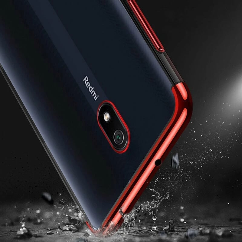 Mbështjellës Hurtel Clear Color 0.3mm për Xiaomi Redmi 8A, TPU, i tejdukshëm/zi