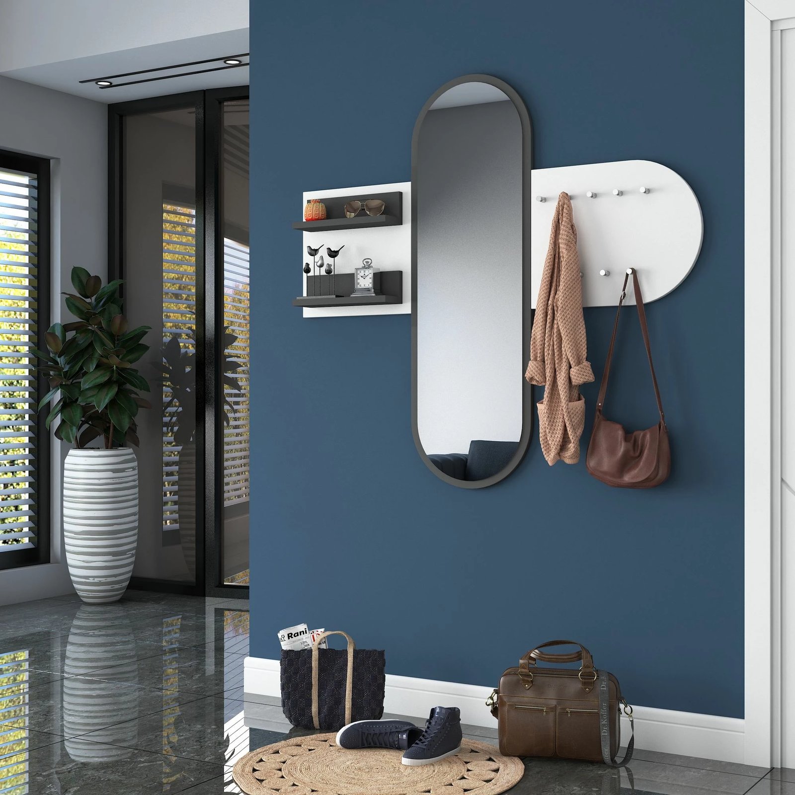 Stendë korridori Hanah Home, P3 - 3776, ngjyrë e bardhë