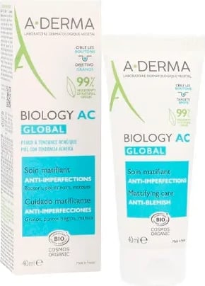 Krem fytyre unisex A-Derma Biology AC Global Anti-Blemish 40ml