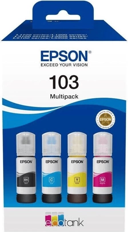 Bojë printeri, Epson 103 C13T00S64A, 70 ml, rendiment 4500 faqe, multipack, Black/Cyan/Magenta/Yellow