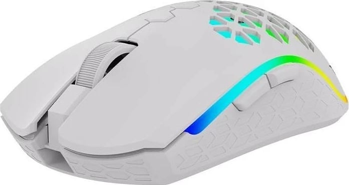 Maus ergonomik Aqirys Polaris, RGB, i bardhë
