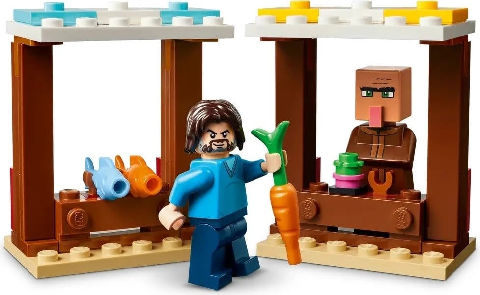 Set LEGO Minecraft 21273, The Ghast Balloon Village Attack