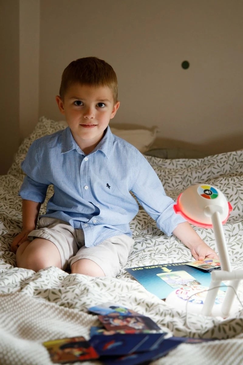 Set edukativ Lisciani Hi Tech My Learning Lamp, për fëmijë, me 95 kartela, LED, shumëngjyrëshe