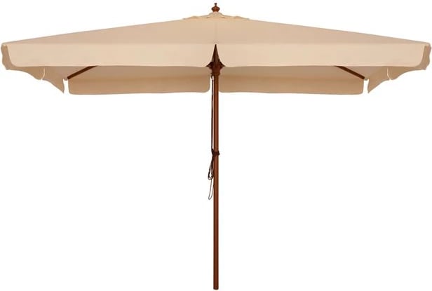 Ombrellë profesionale 4x4m me kornizë druri FH6023, ngjyrë bezhë