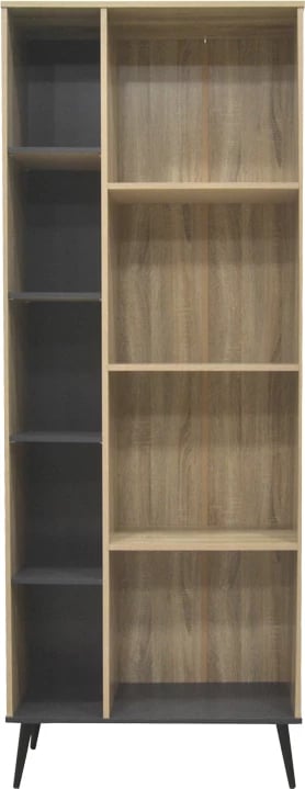 Raft librash Zezan, ngjyrë sonoma-antracit, 76.5x30x200.5cm