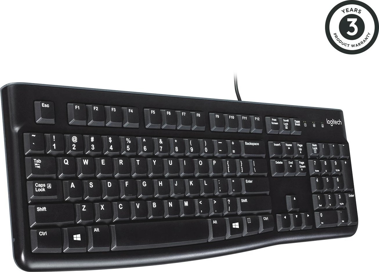 Tastierë Logitech K120, full-size, me kabllo, USB, AZERTY, e zezë Tastierë Logitech K120, full-size, me kabllo, USB, AZERTY, e zezë