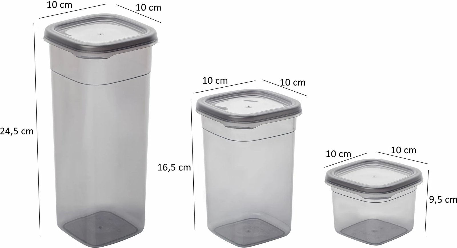 Set kuti për organizim (18 copë), ngjyrë antracit, BNMPEGYAS18-51217