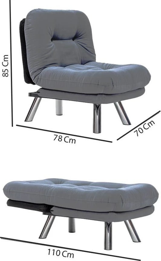 Krevat-karrige një vendësh, Atelier del Sofa, Misa Small Solo v2, krem