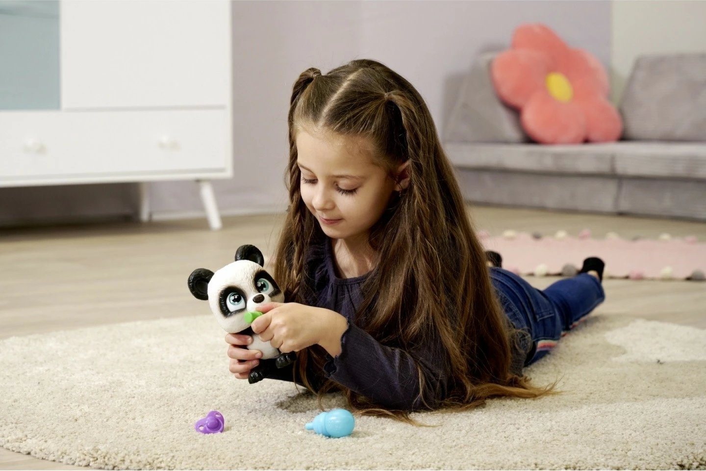 Lodër figurine Pamper Petz Panda, JADA TOYS, 15 cm, set me surpriza