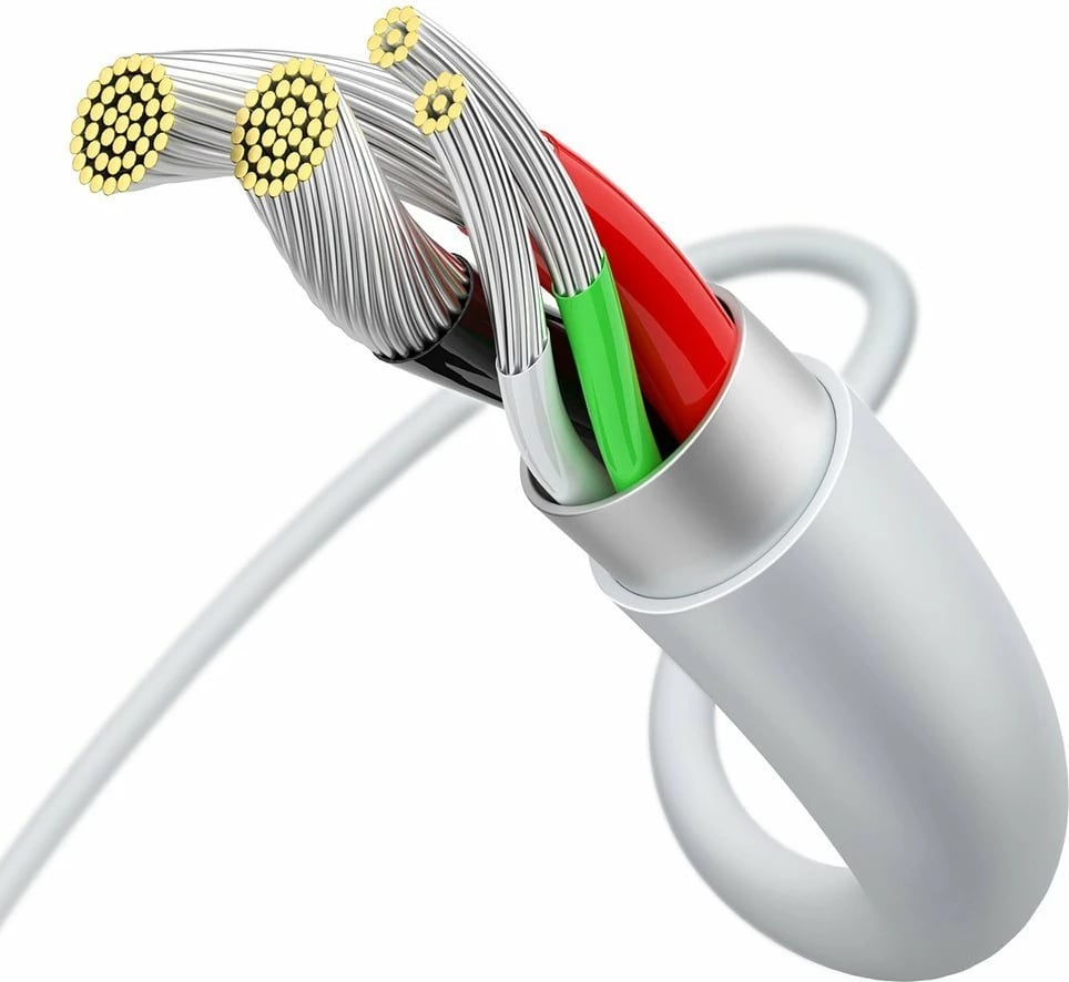 Kabllo Baseus Superior CAMYS-02, USB-A në micro USB, 1m, Bardhë
