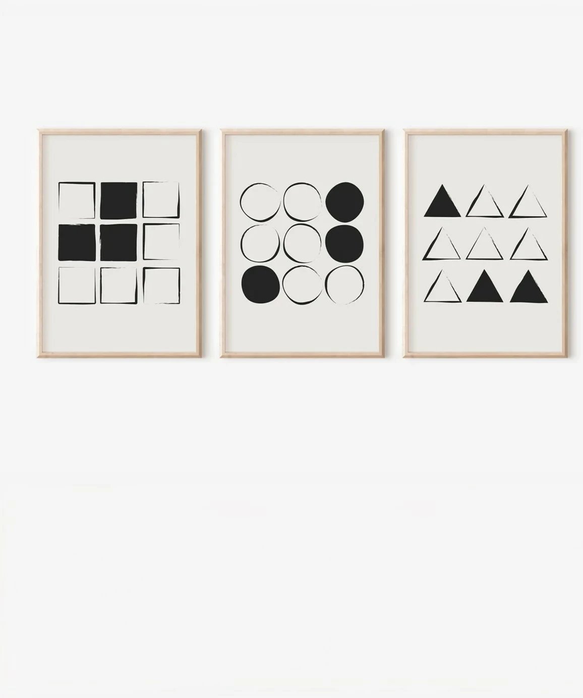 Pikturë dekorative me kornizë (3 copë), Wallity, 3Dartsohoset34