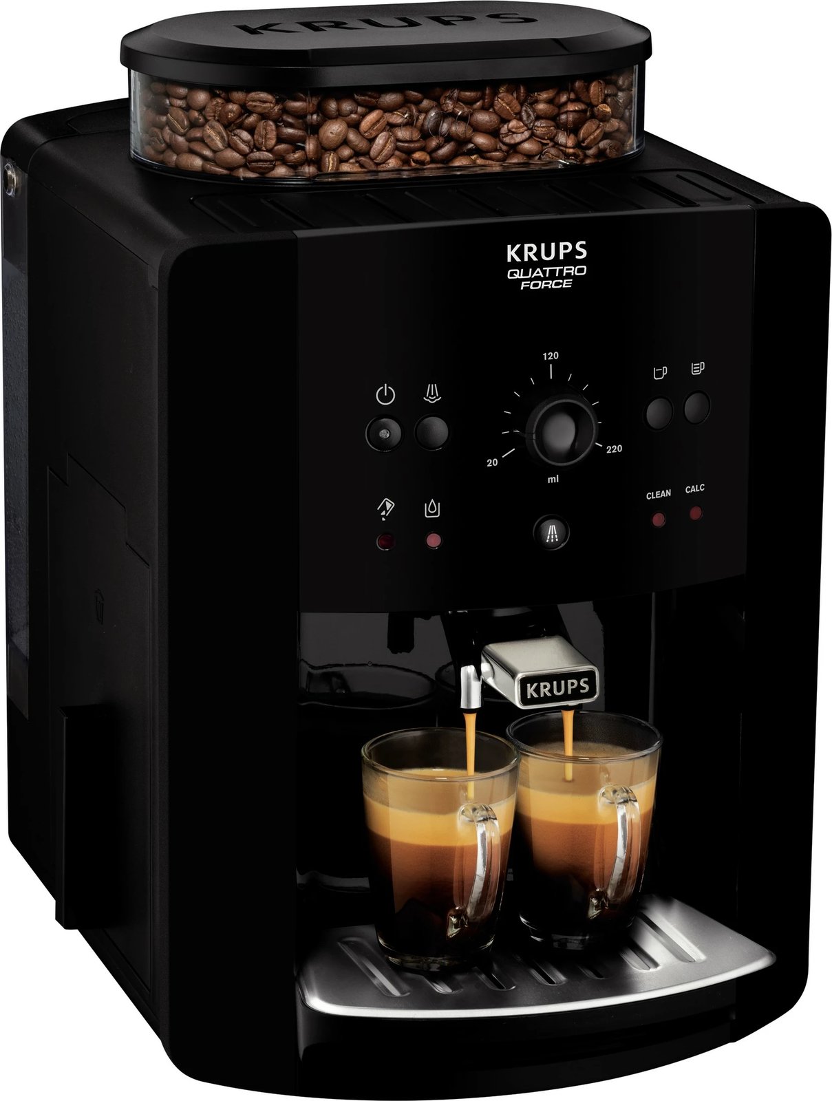 Aparat kafeje Krups Quattro Force, automatik, 260g, i zi