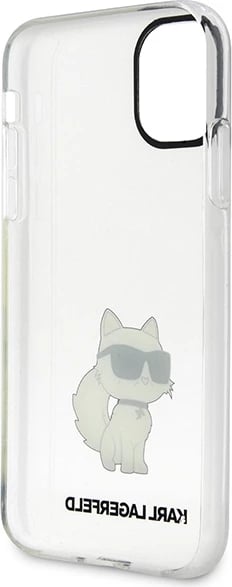 Mbështjellës Karl Lagerfeld Ikonik Choupette për iPhone 11/XR, transparent
