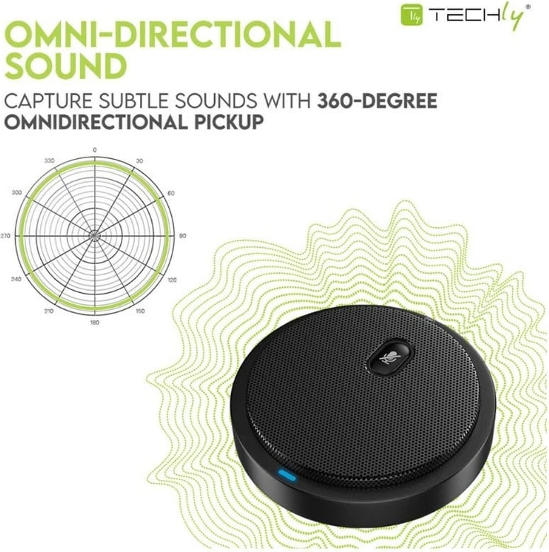 Mikrofon konferencash Techly ICC SH-22, omnidireksional, USB 2.0, i zi Mikrofon konferencash Techly ICC SH-22, omnidireksional, USB 2.0, i zi