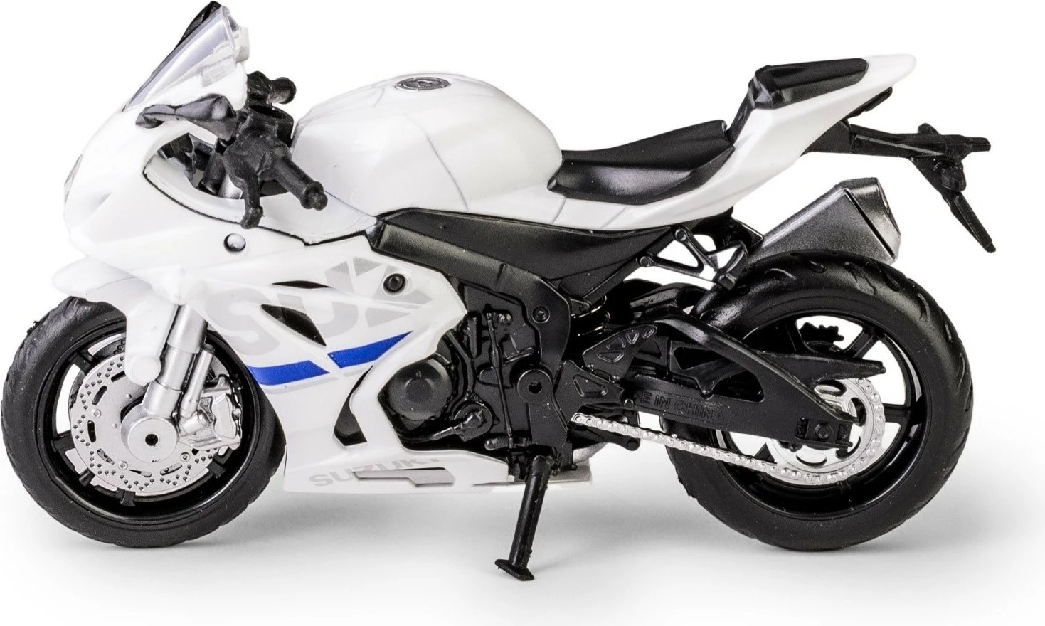Model motor Daffi MSZ Suzuki GSX-R1000, 1:18, i bardhë