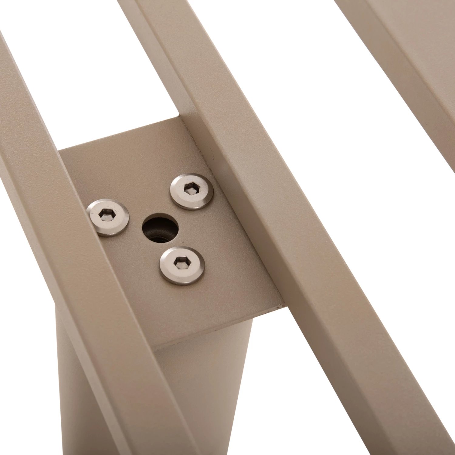 Baza për tavolinë bari, lartësi mesatare, dy kolona, metal mat kapuçino, FH478.25, 80x40x90cm