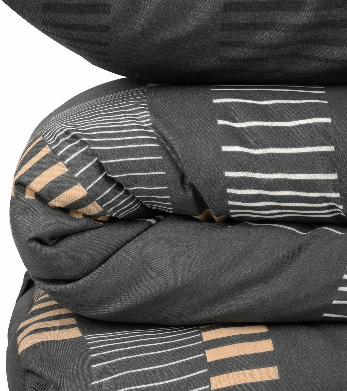 Set mbulesë jorgani Single XL, Trace, anthracite, L'essentiel Set mbulesë jorgani Single XL, Trace, anthracite, L'essentiel