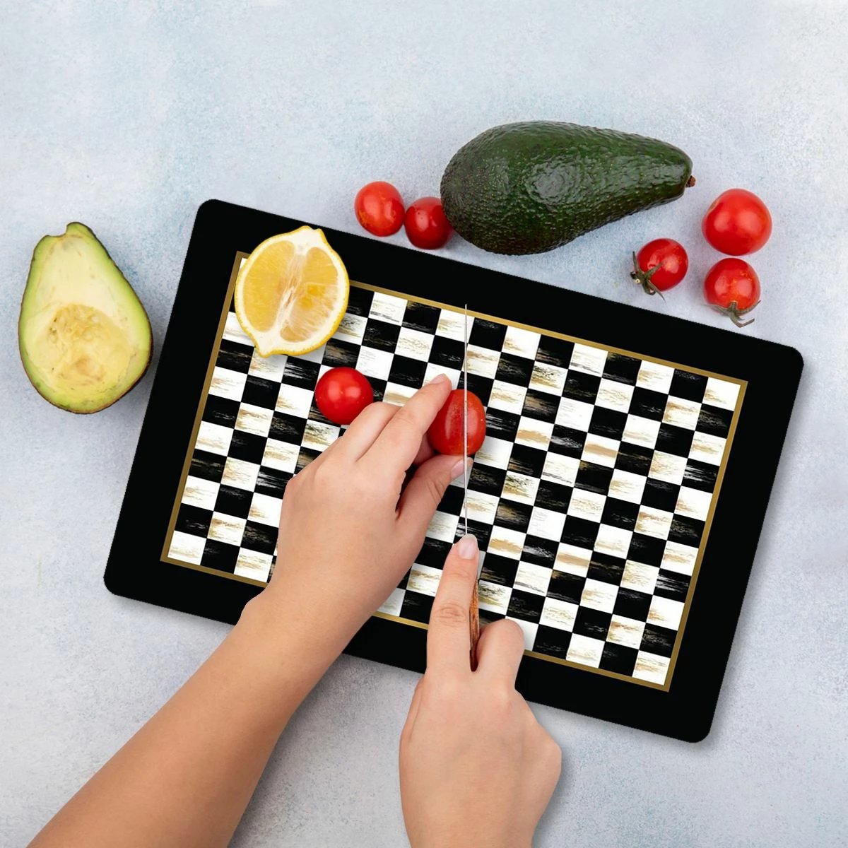 Dërrasë prerëse Hermia, qelq i temperuar, shumëngjyrëshe, Ckt50 - 3040, 30x40cm