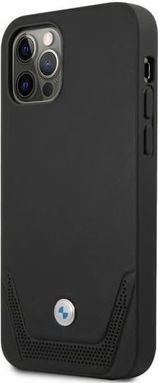 Mbështjellës BMW BMHCP12LRSWPK për iPhone 12 Pro Max, Hardcase, Lëkurë, E zezë