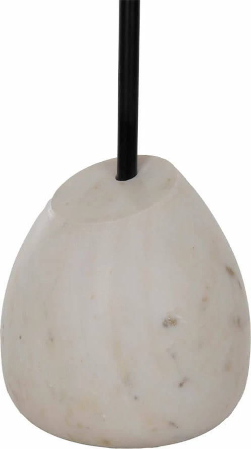 Tavolinë anësore Pilea, dru mango natyral, mermer i bardhë, 56x43x56