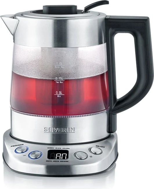 Ibrik elektrik Severin WK 3473, 1L, 2200W, çelik inox, xham transparent