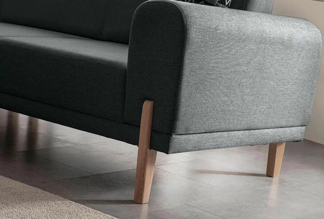 Kënd-sofë krevati Atelier del Sofa, mocha relax majtas, anthracite