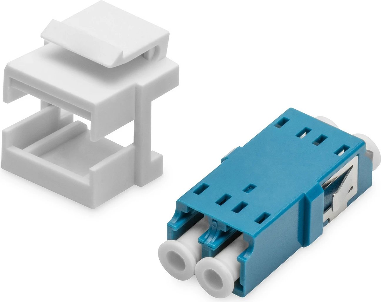 Adapter optik LC/LC Digitus, Keystone, duplex, plastikë, OS2, 22mm, kaltër