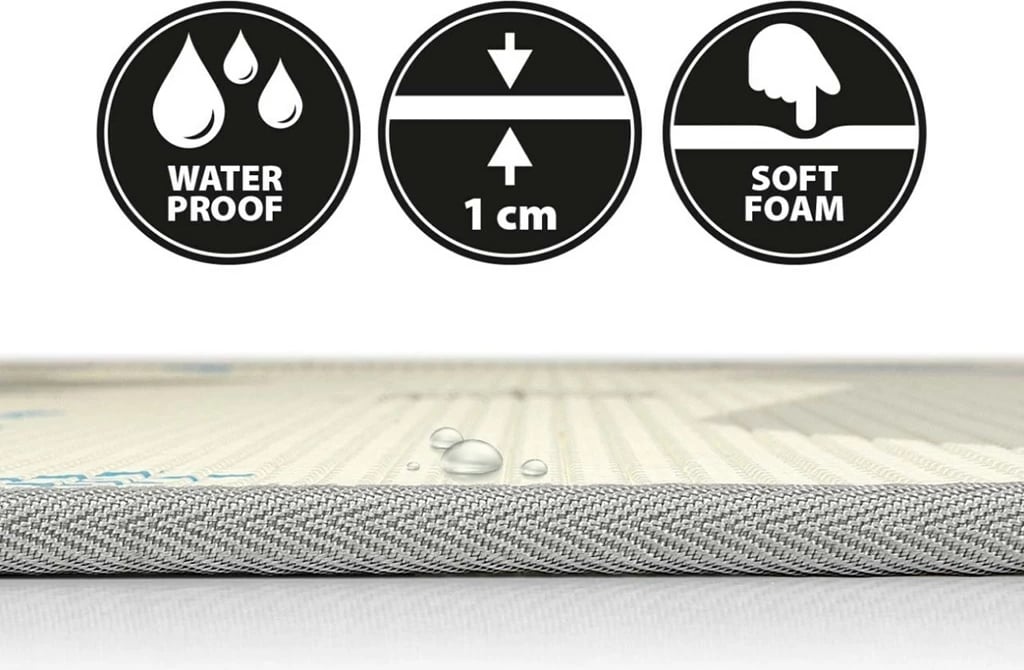 Dyshek loje me shkumë, Milly Mally Kinder Sea & Africa, 178x120 cm, trashësi 1 cm, i dyanshëm, sipas fotos