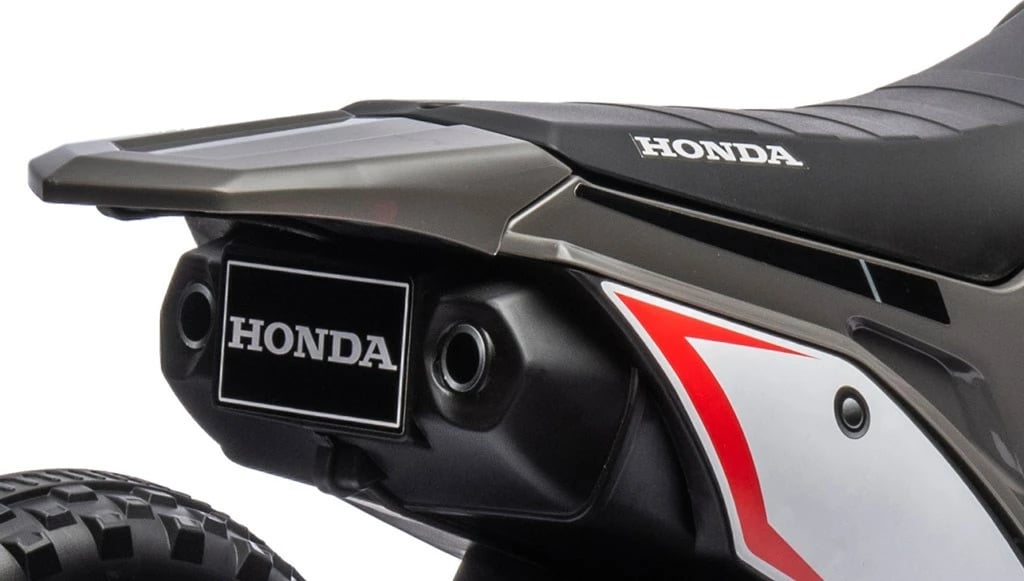 Moto elektrike fëmijësh, Milly Mally Honda CRF 450R, 6V 4.5Ah 30W, shpejtësi 2.5-3 km/h, ngarkesa 25 kg, gri