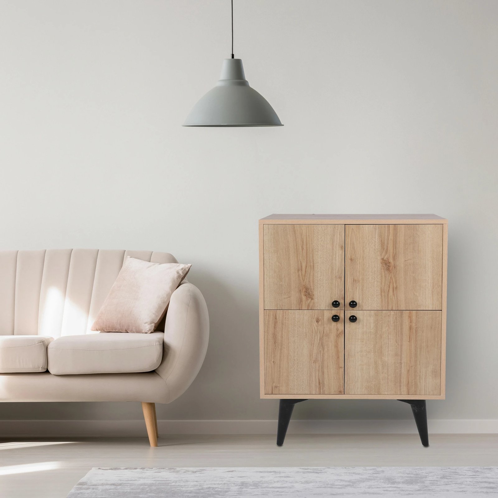 Dollap multifunksional Skye Decor, Senegal, ngjyrë lisi dhe e zezë