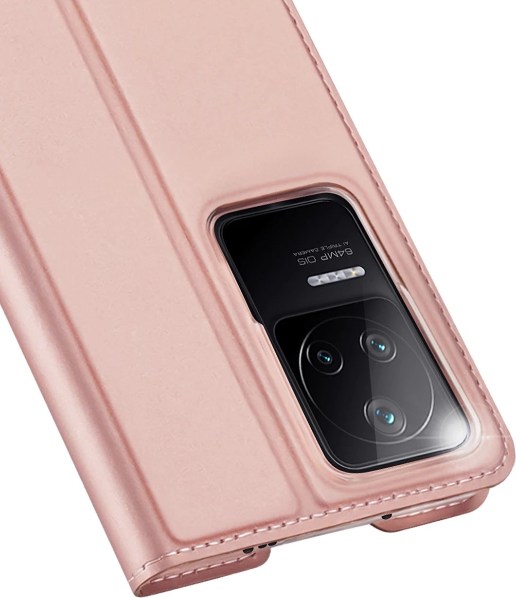 Mbështjellës Dux Ducis Skin Pro për Xiaomi Poco F4 5G, me xhep dhe qëndrim, rozë Mbështjellës Dux Ducis Skin Pro për Xiaomi Poco F4 5G, me xhep dhe qëndrim, rozë