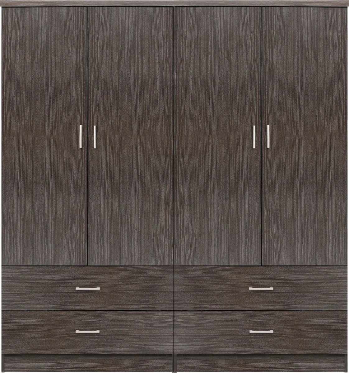 Set 2 copë Gardërobë 4 fletë me 2 sirtarë Zebrano 160x42x181 FH11349.01