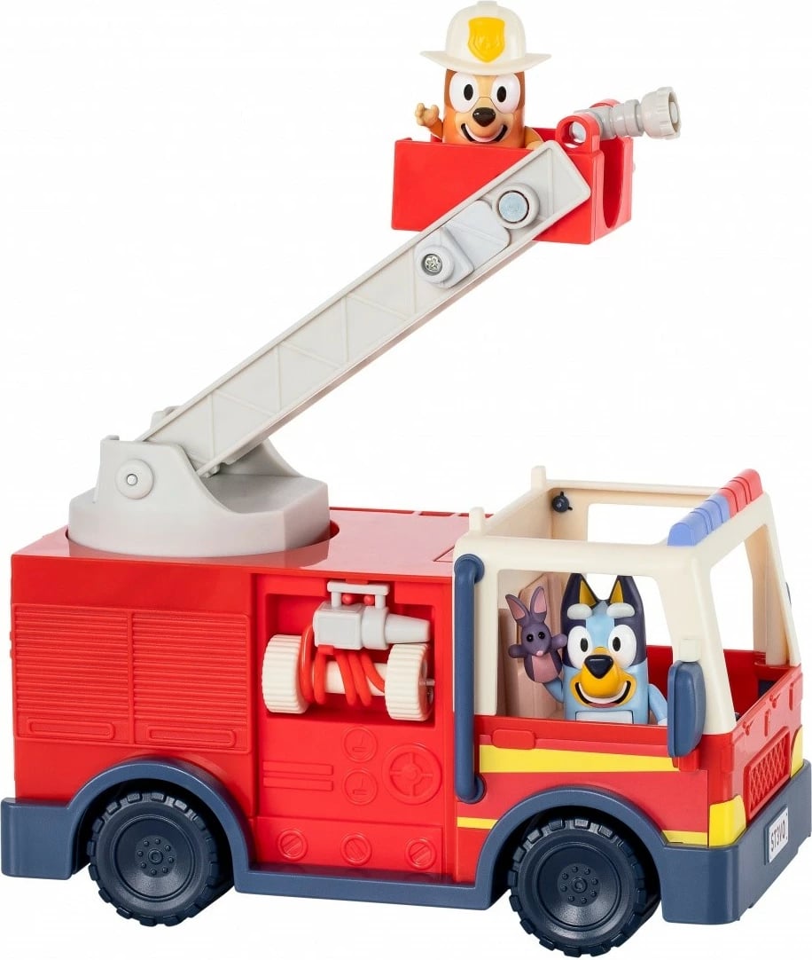 Set figurina Bluey me kamion zjarri, Tm Toys, BLU17610, plastikë, për fëmijë, shumëngjyrësh
