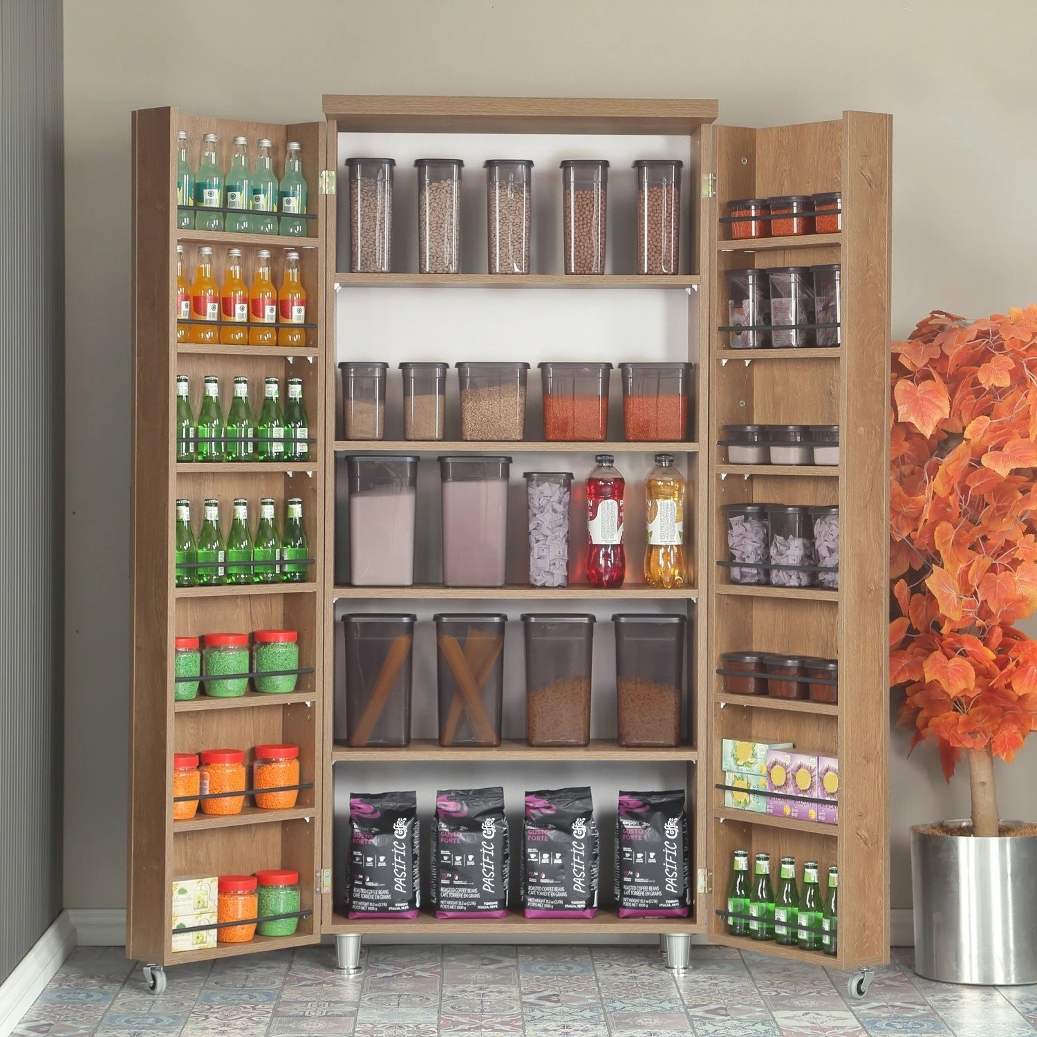 Dollap multifunksional, ngjyrë lisi i errët, Hanah Home Guzzo