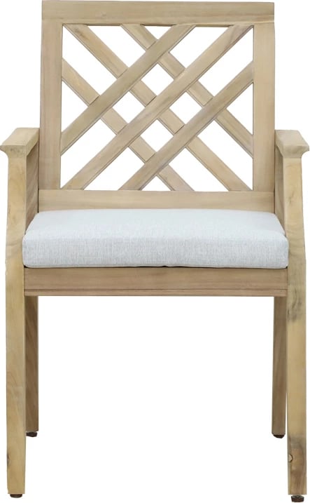 Karrige Bolen, dru akacie, pëlhurë bezhë, 59x63.2x89.9cm