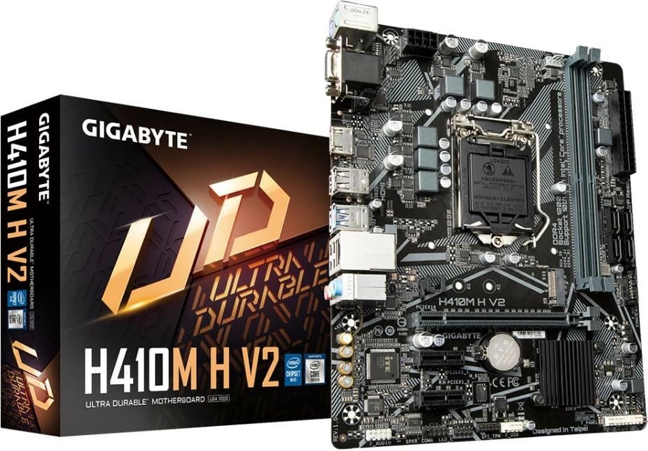 Pllakë amë Gigabyte H410M H V2, Socket LGA1200, micro ATX, DDR4, e zezë