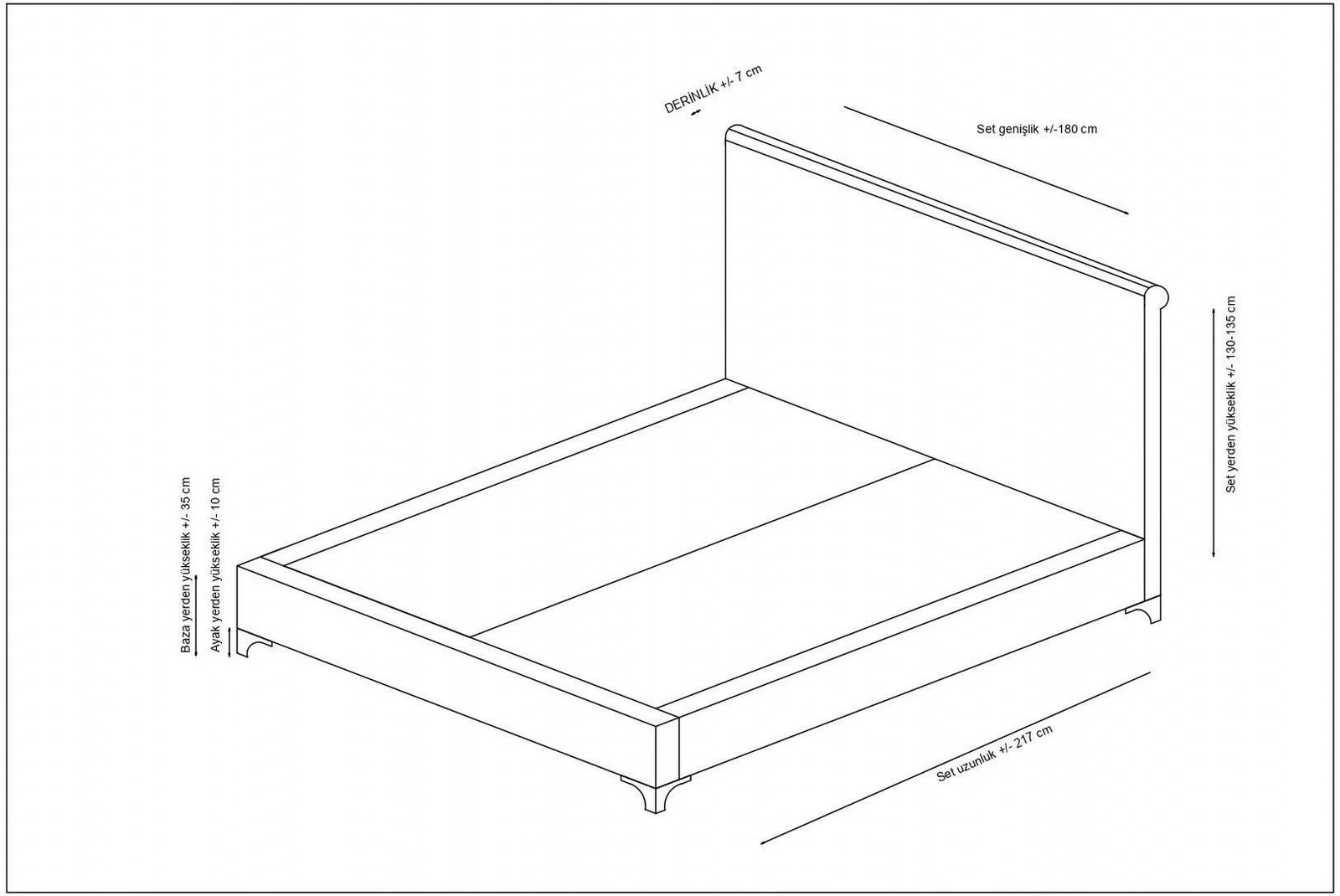 Baza dhe shtrati dopio me këllëf Skye Decor, deluxe, 160x200, antracit