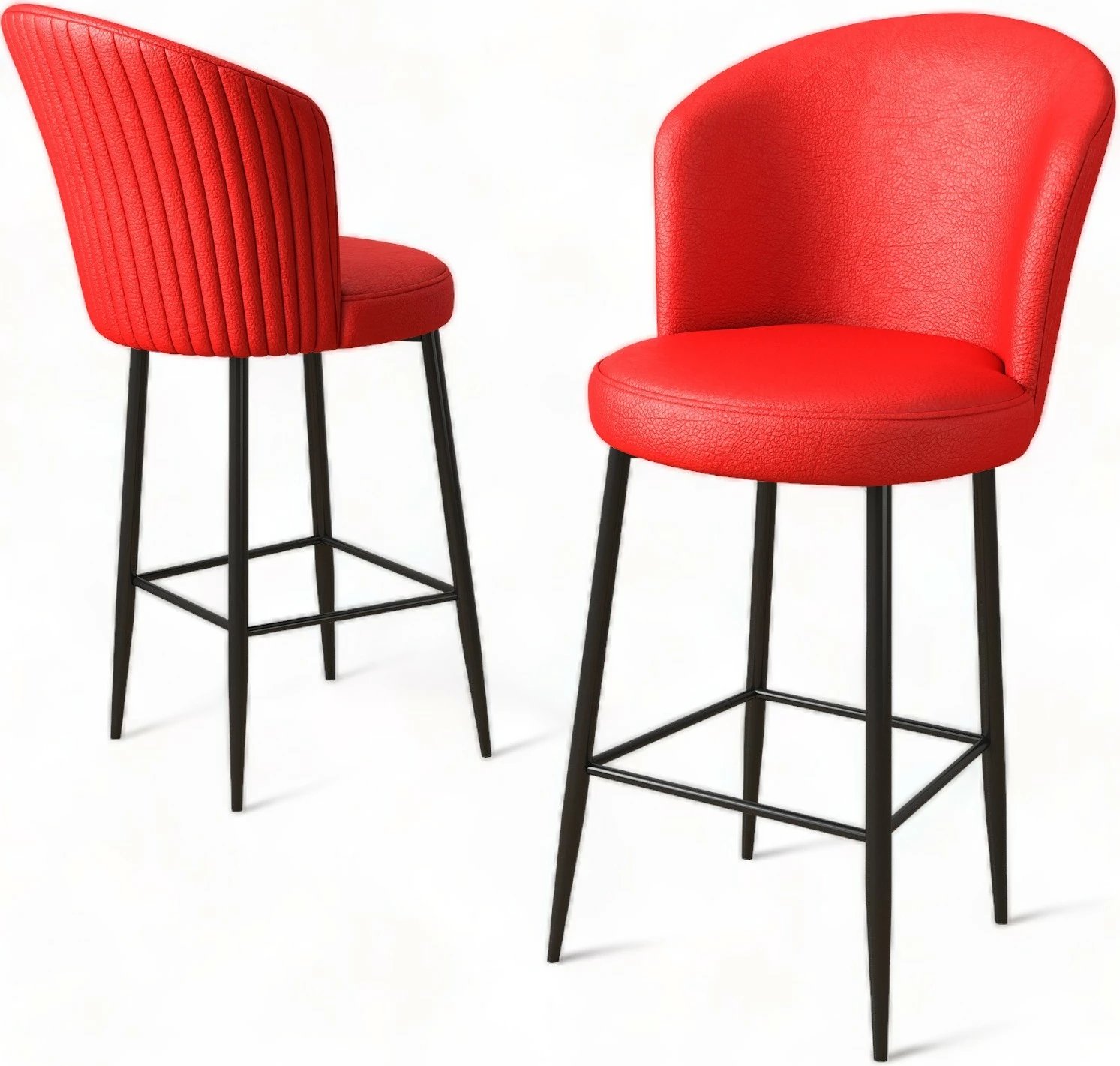 Set karrigesh për bar (6 copë), Hanah Home, Uras, e kuqe, e zezë