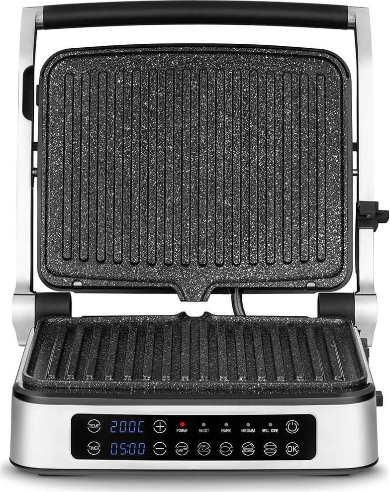 Grill tavoline Zeegma Grill Chef 2w1, ngjyrë e zezë-argjendtë