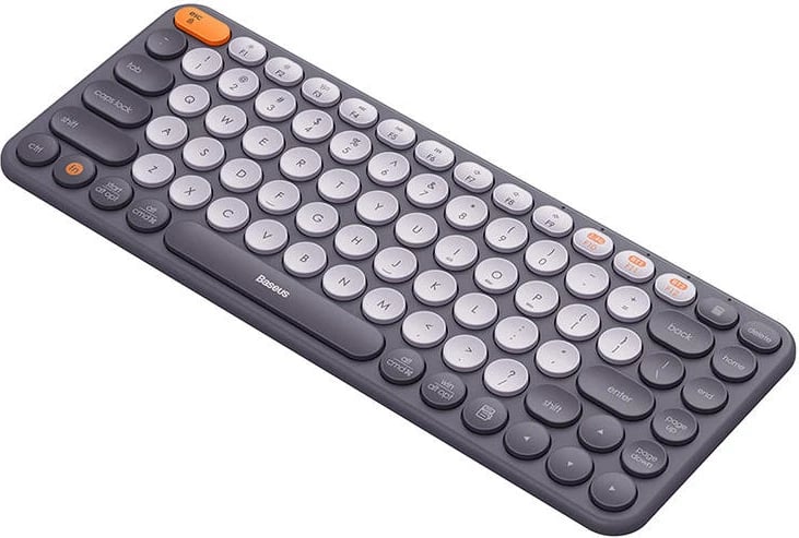 Tastierë wireless Baseus K01A, tri-modesh, gri e zbehtë (Frosted Gray)
