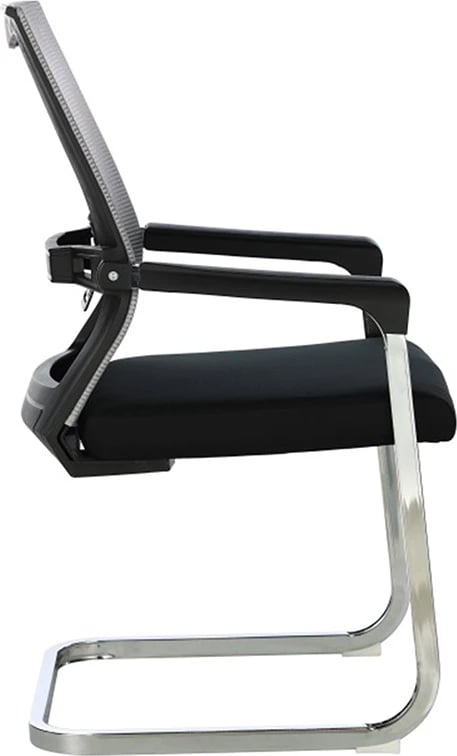 Karrige vizitori për zyre, kromatike,, metalike-me rrjetë, e zezë