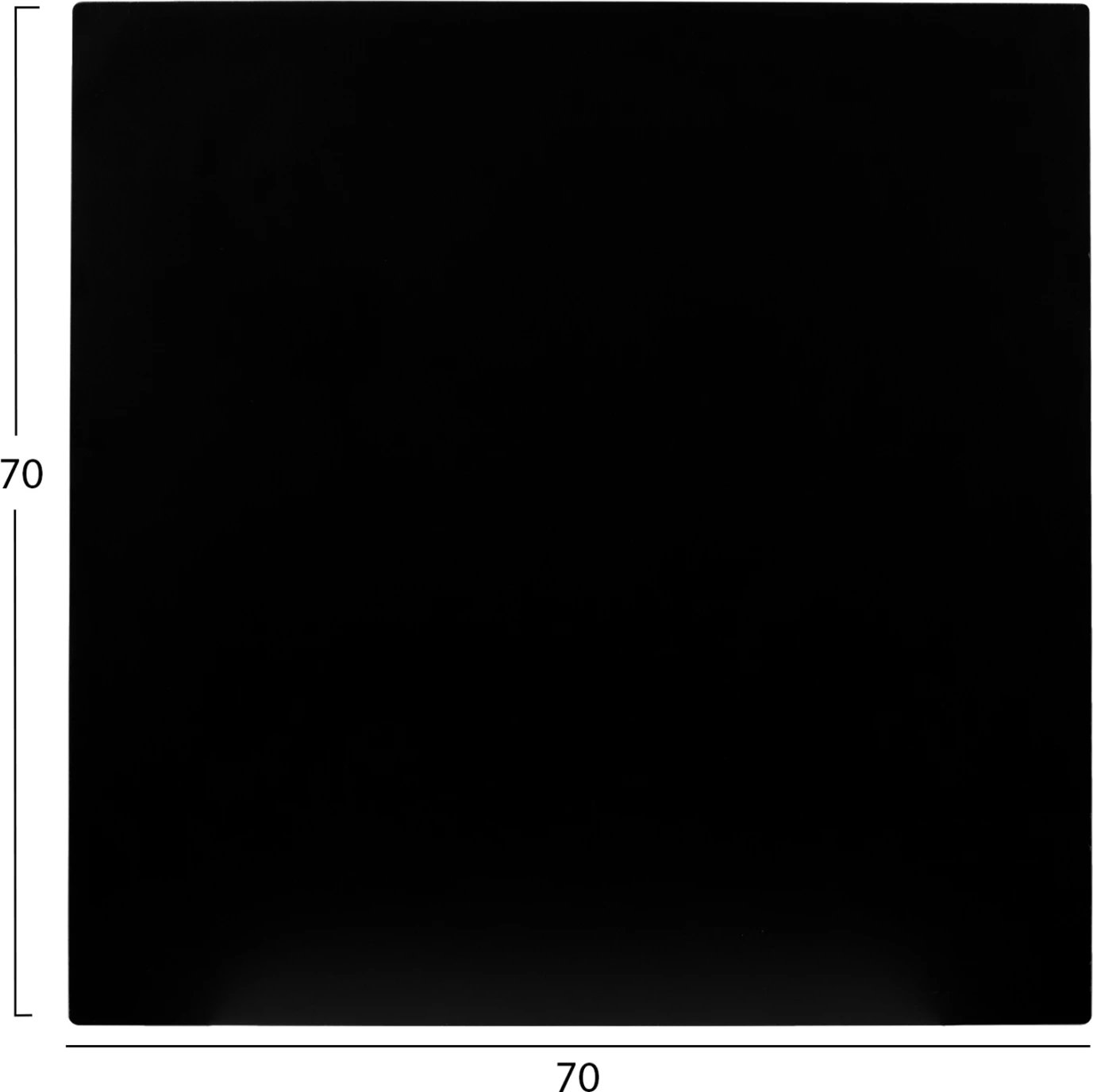 Sipërfaqe tavoline katrore HPL, e zezë, FH5838.21, 70x70cm, set prej 2 copësh