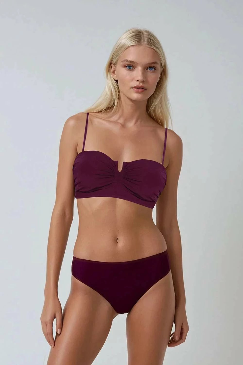 Set bikini dy pjesësh, ngjyrë Wildberry, Jumeon, Delma