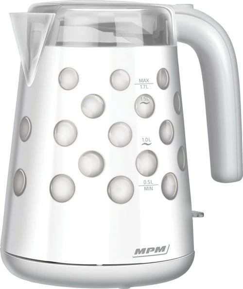 Çajnik elektrik MPM MCZ-86, 1.7 L, dekorativ, bardhë