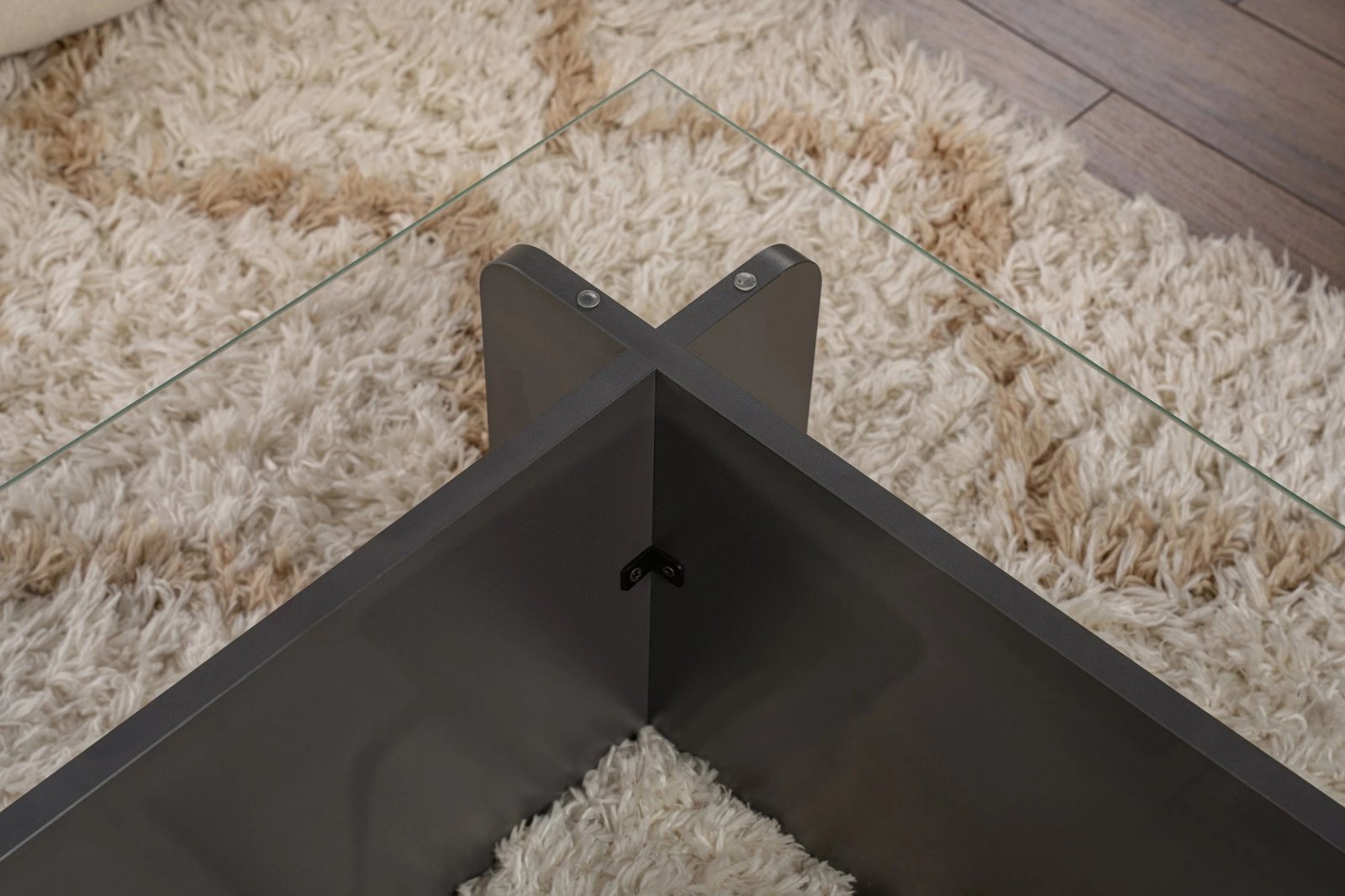 Tavolinë kafeje Nordure, Flavio, ngjyrë antracit