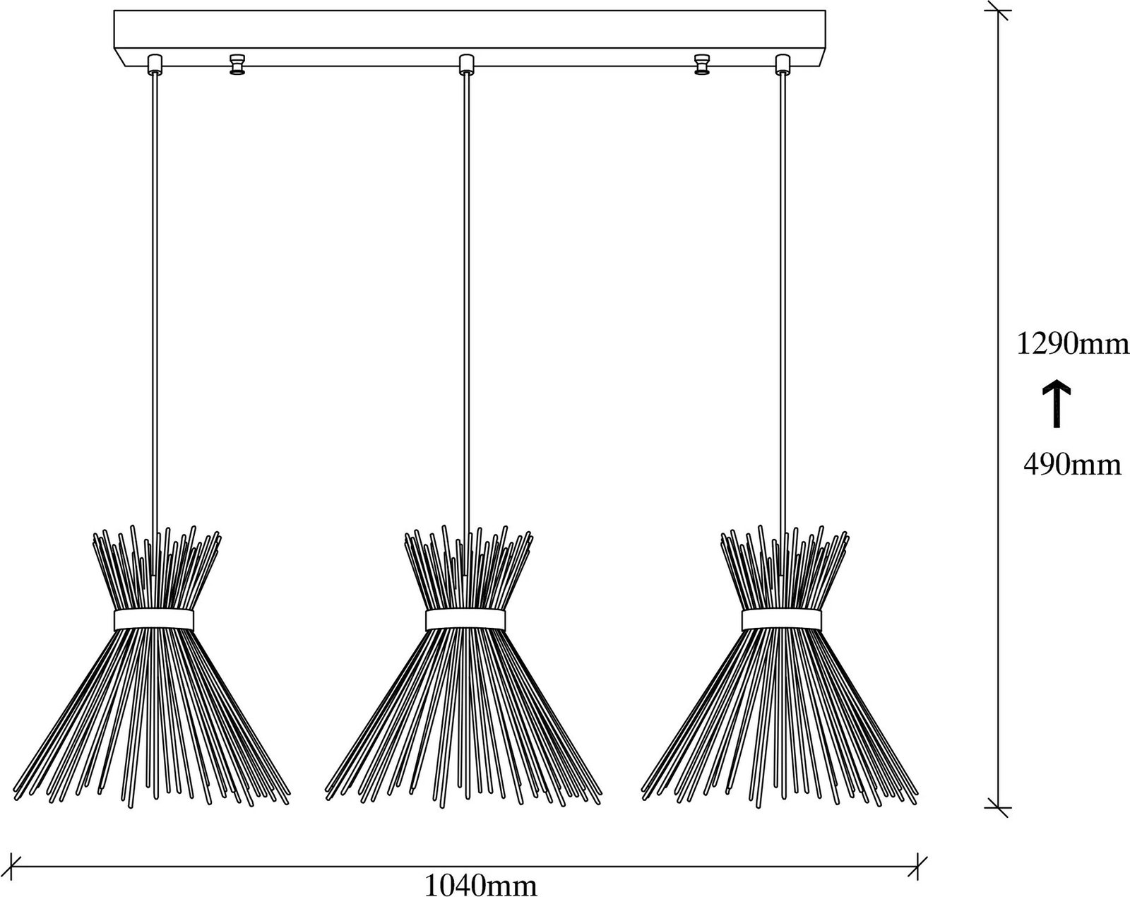 Llambë tavani Opviq, Kirpi - 3088, ngjyrë e zezë